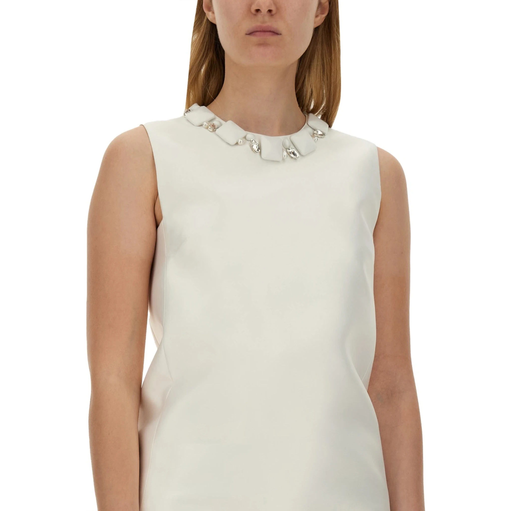 MINI DUCHESSE DRESS WITH CRYSTALS