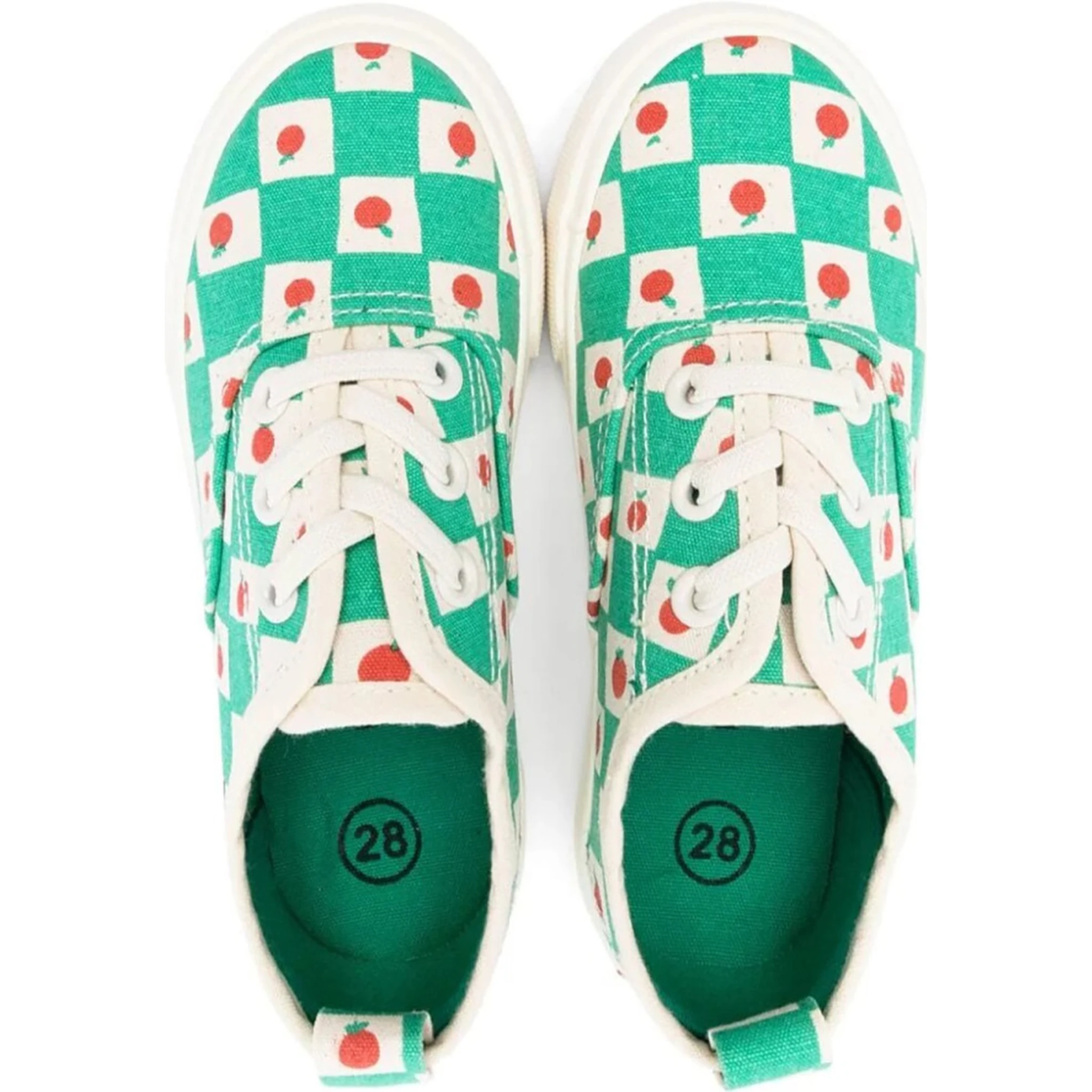 tomato all over laces trainers