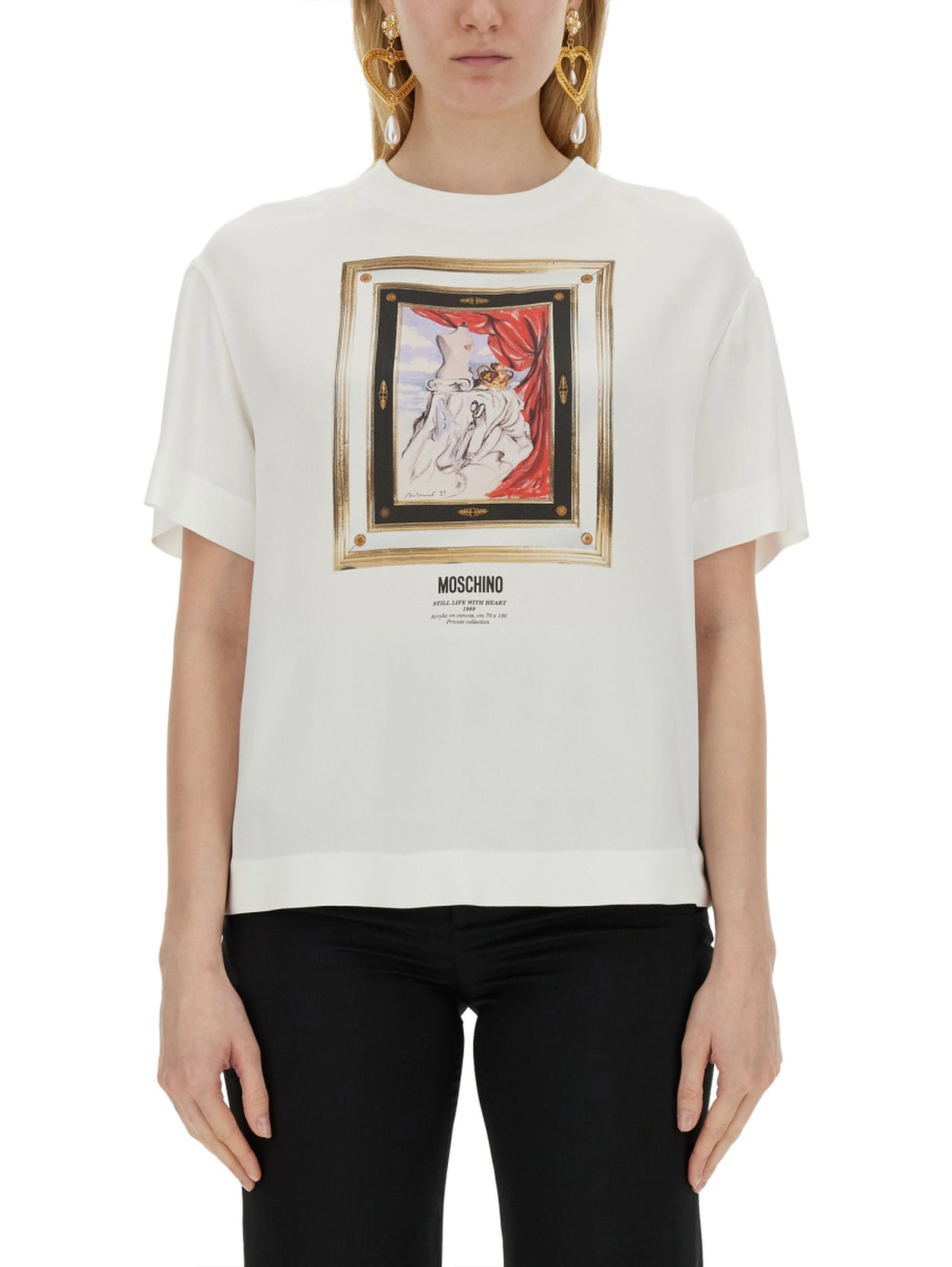 ENVER SATIN BLOUSE STILL LIFE WITH HEART