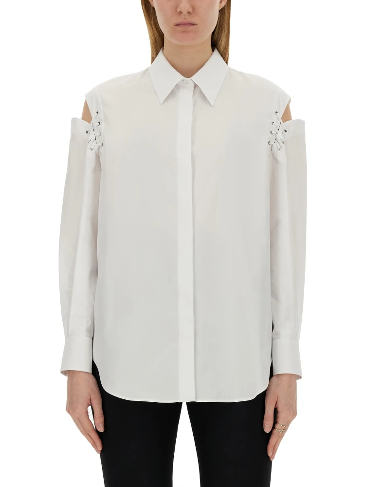 COCOON SHIRT WITH CUT-OUT DETAILS