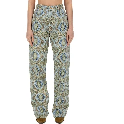 JEANS CON STAMPA PAISLEY