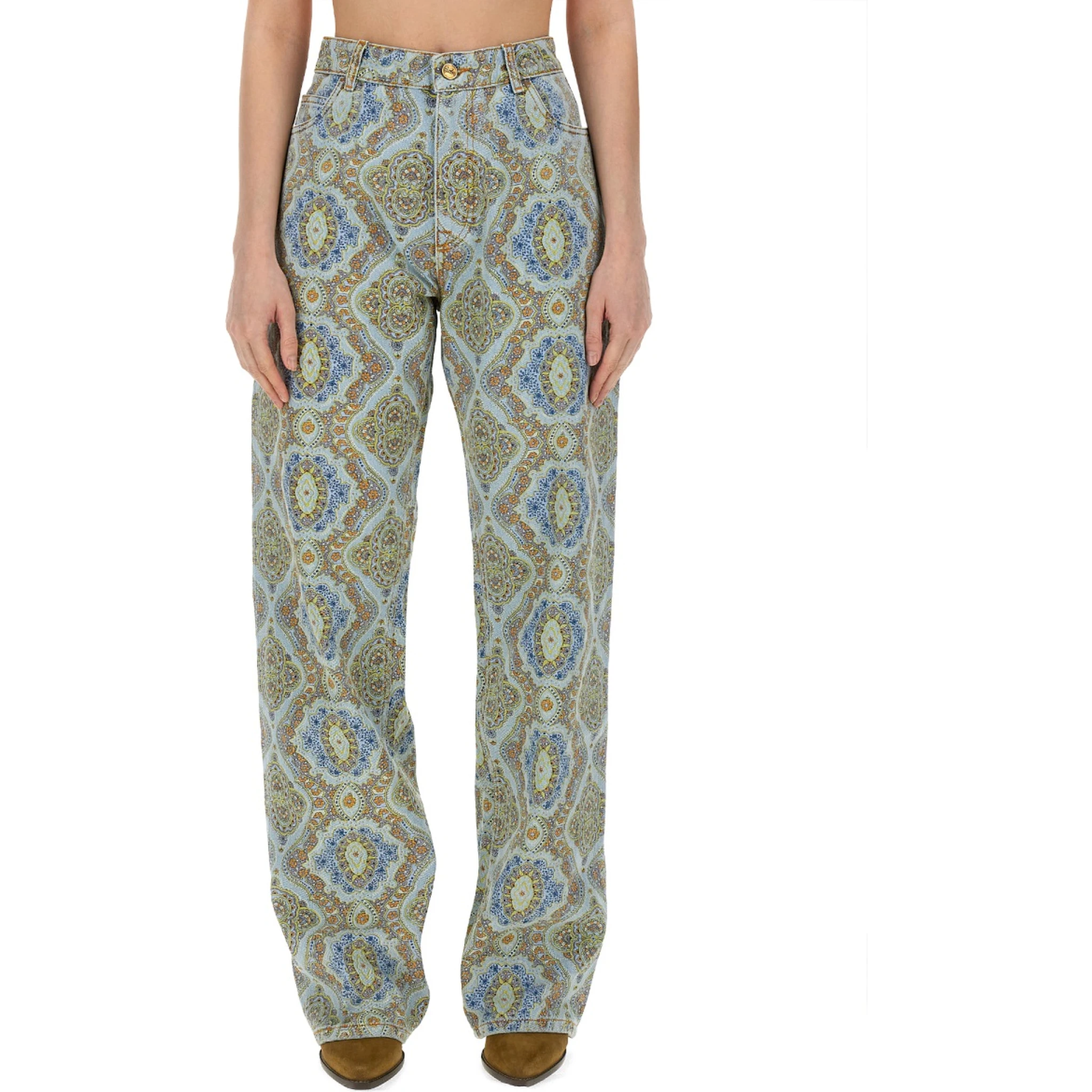 JEANS CON STAMPA PAISLEY