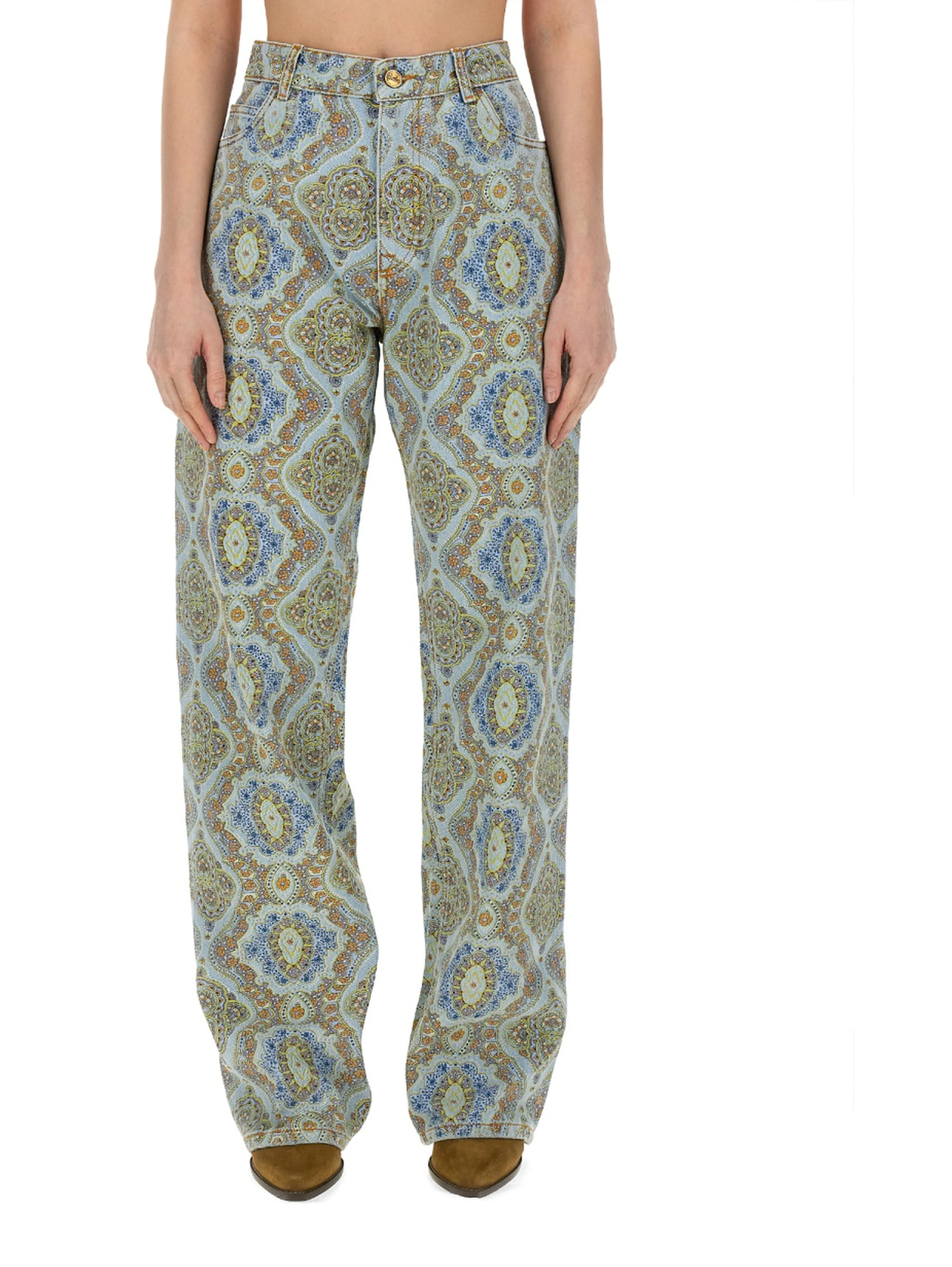 JEANS CON STAMPA PAISLEY