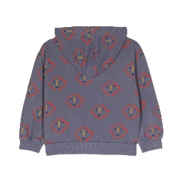 masks all over zipped hoodie