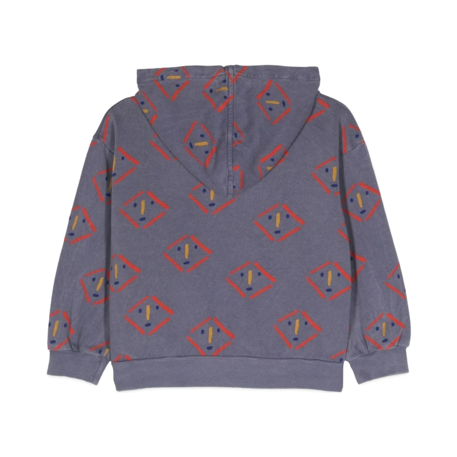 masks all over zipped hoodie