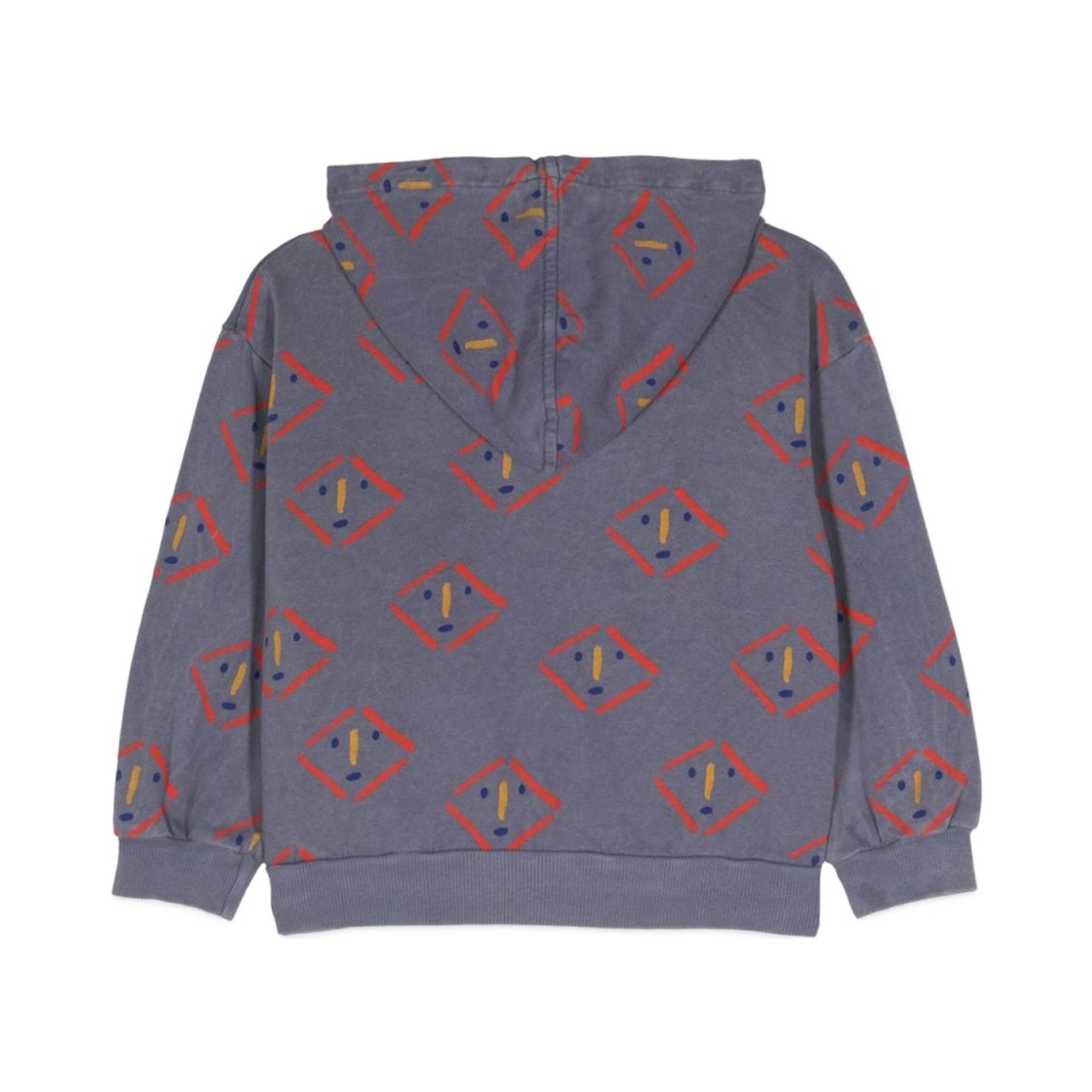 masks all over zipped hoodie