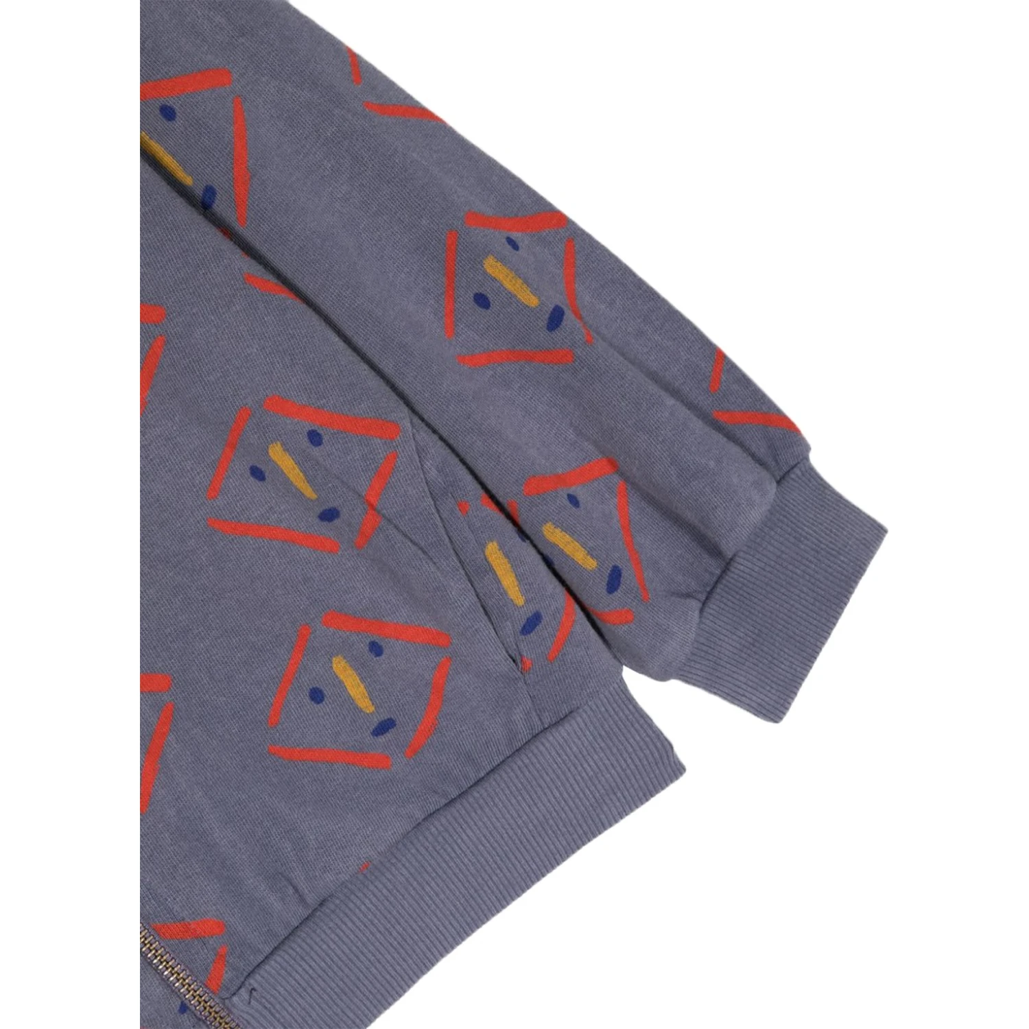 masks all over zipped hoodie