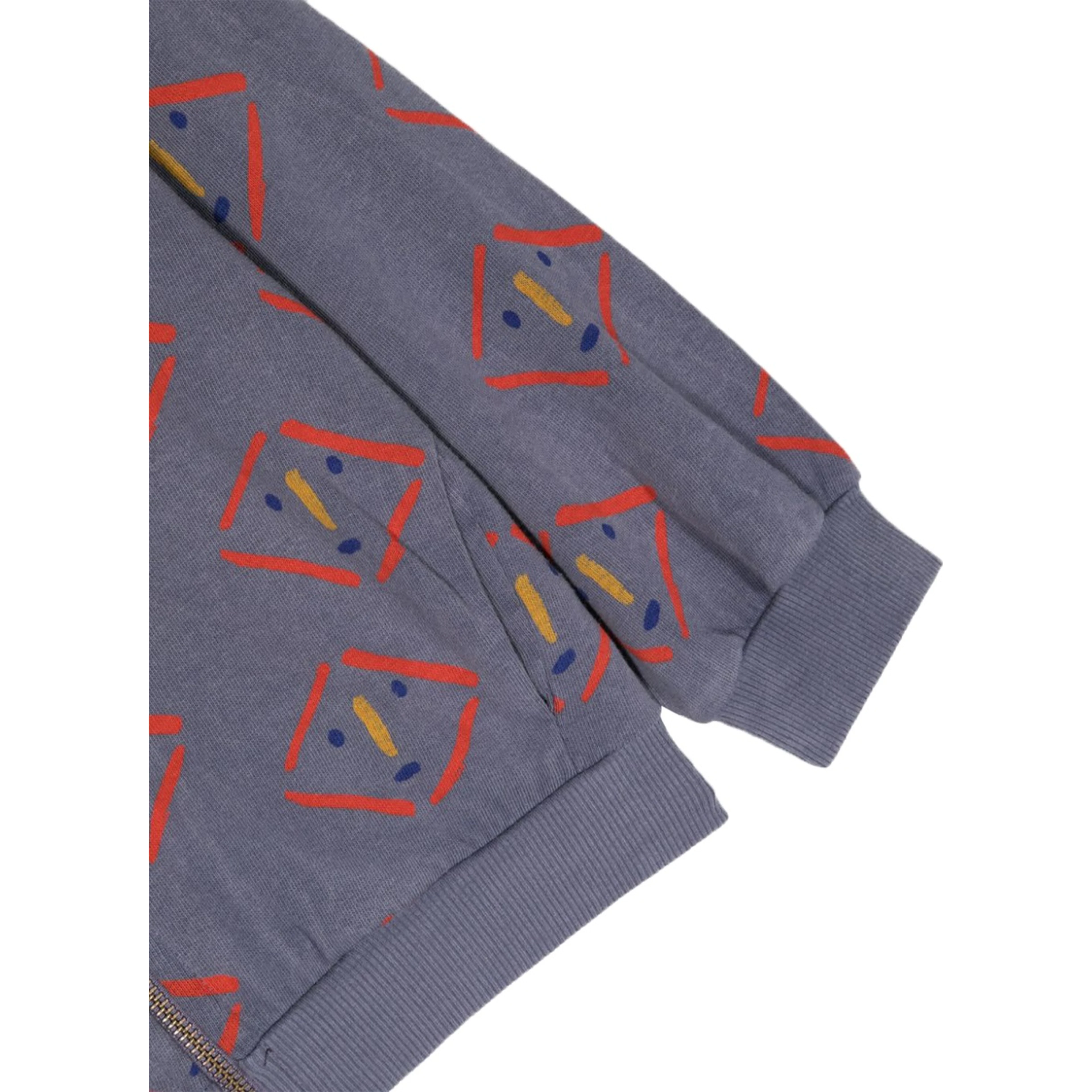 masks all over zipped hoodie