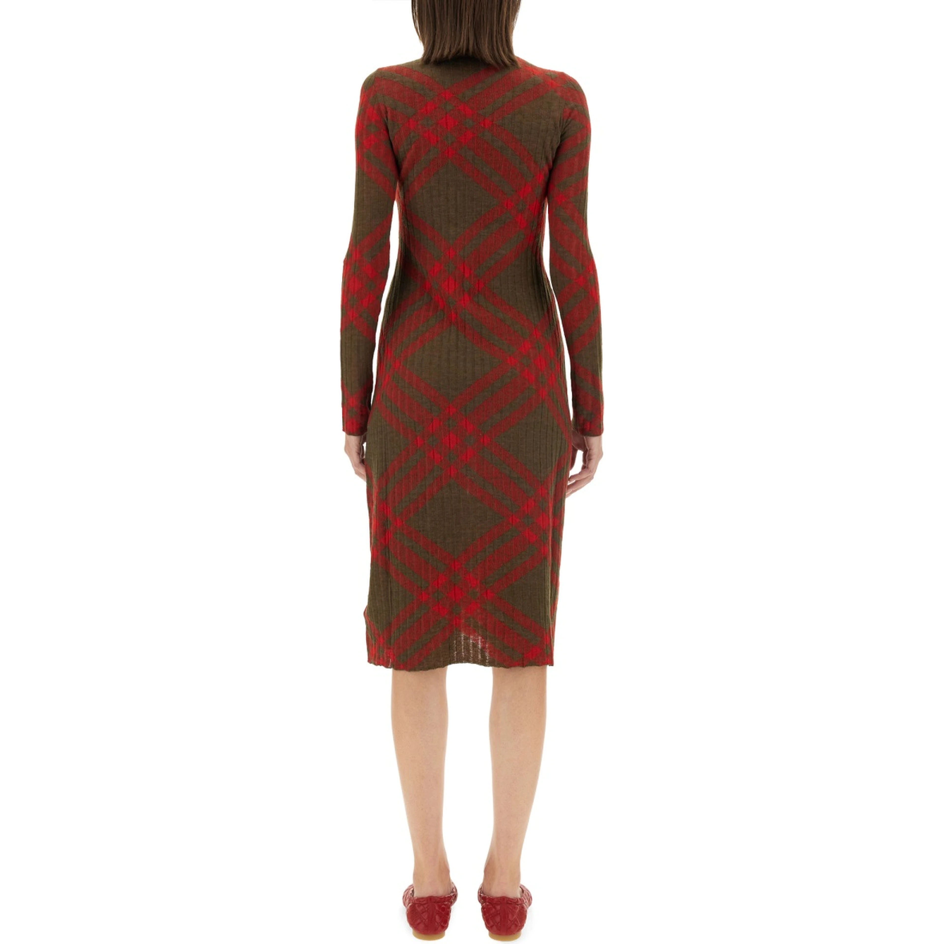 CHECK WOOL BLEND DRESS