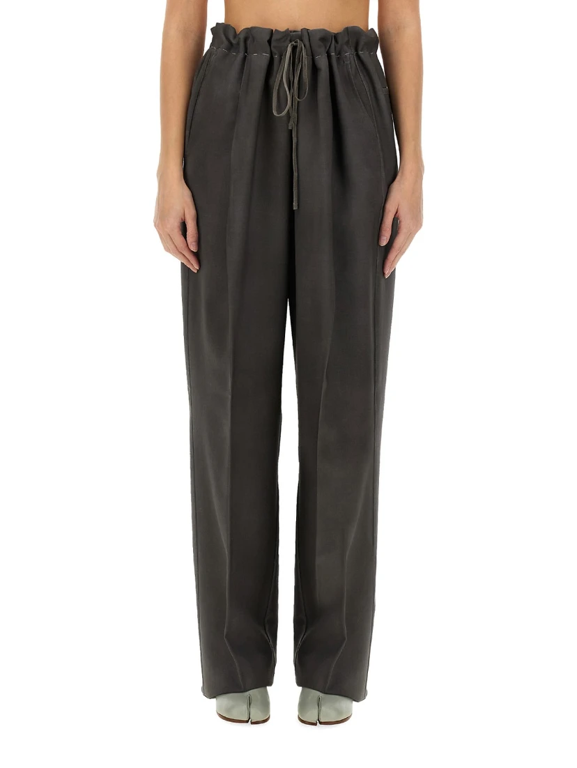 WOOL AND MOHAIR PANTS