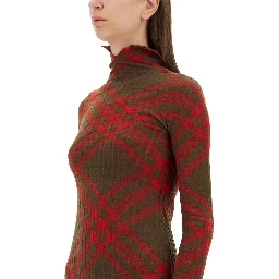 CHECK WOOL BLEND DRESS