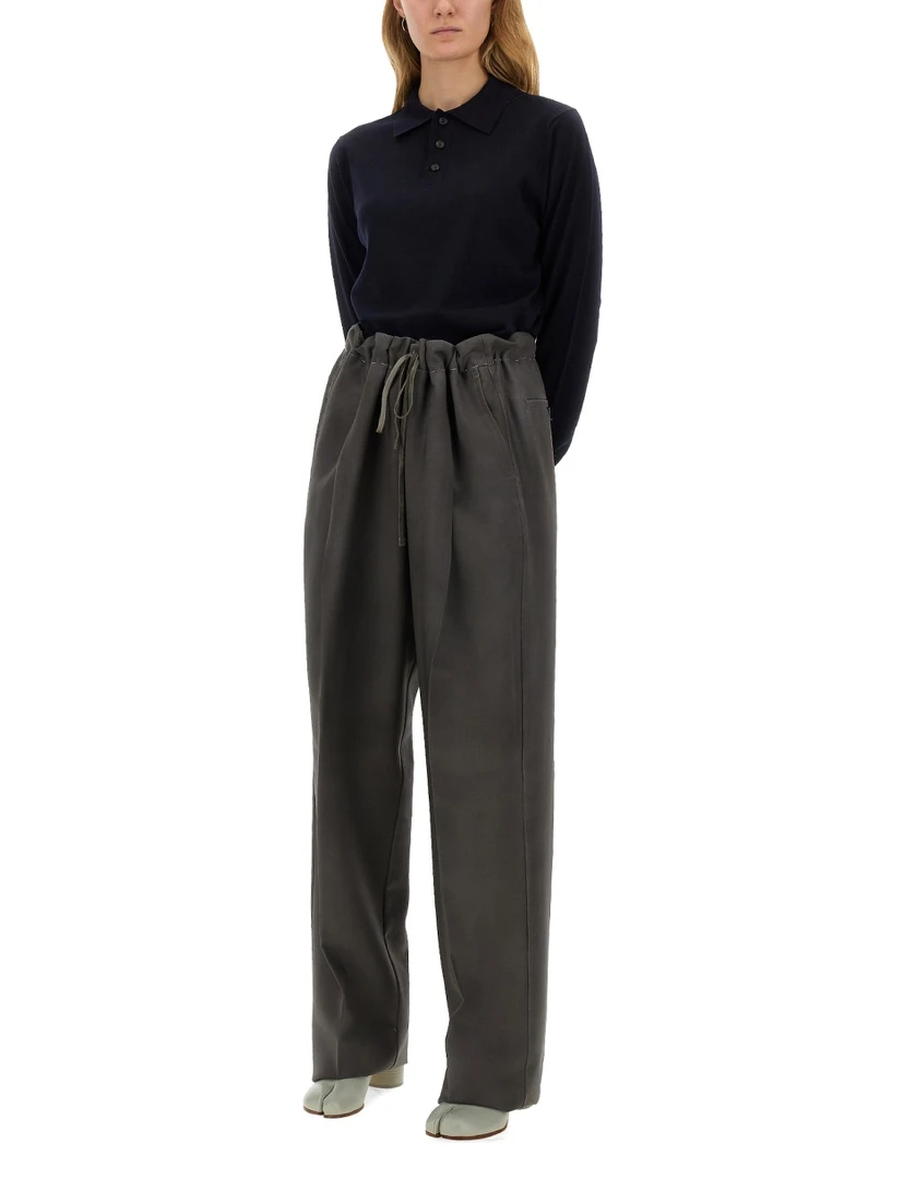 WOOL AND MOHAIR PANTS