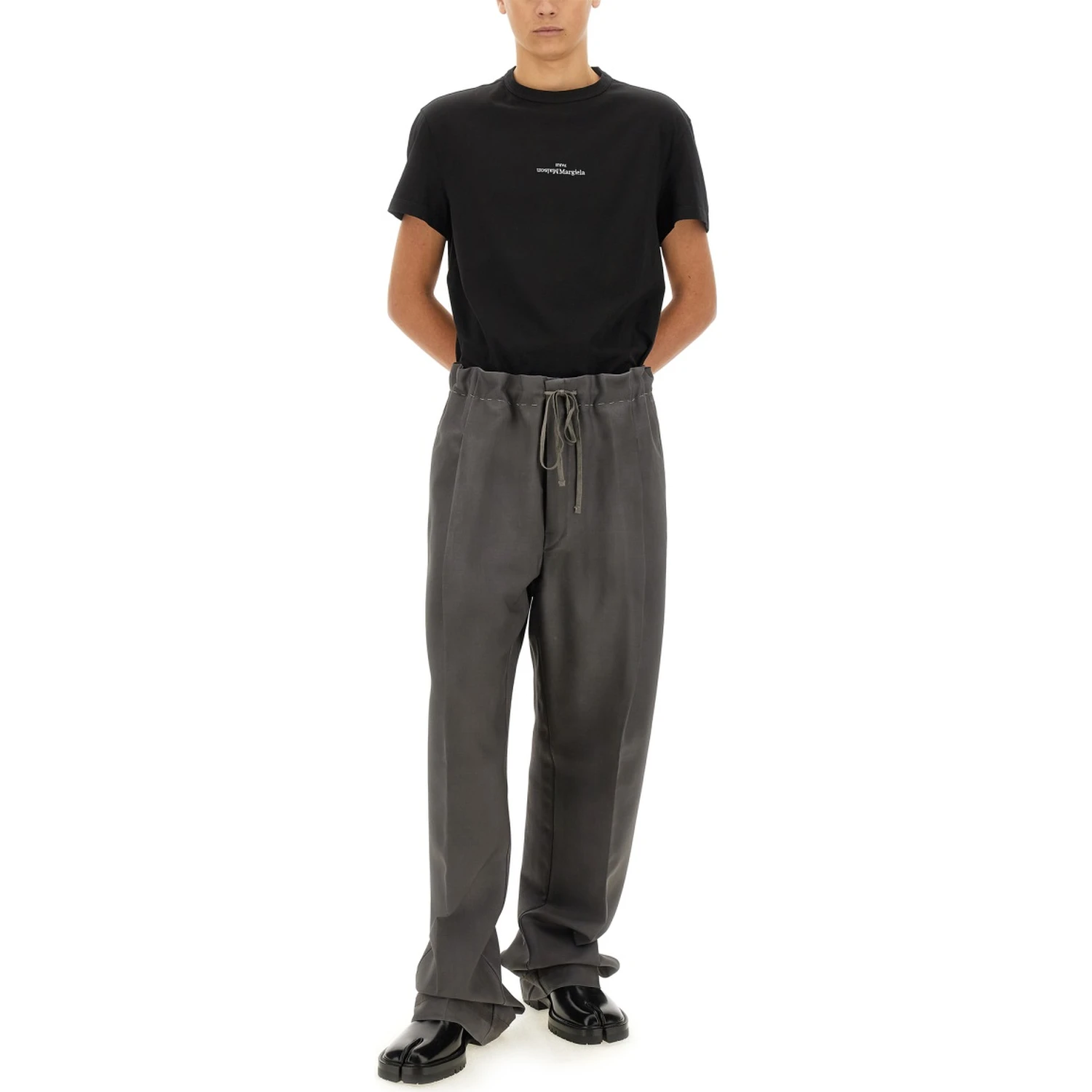 WOOL AND MOHAIR PANTS