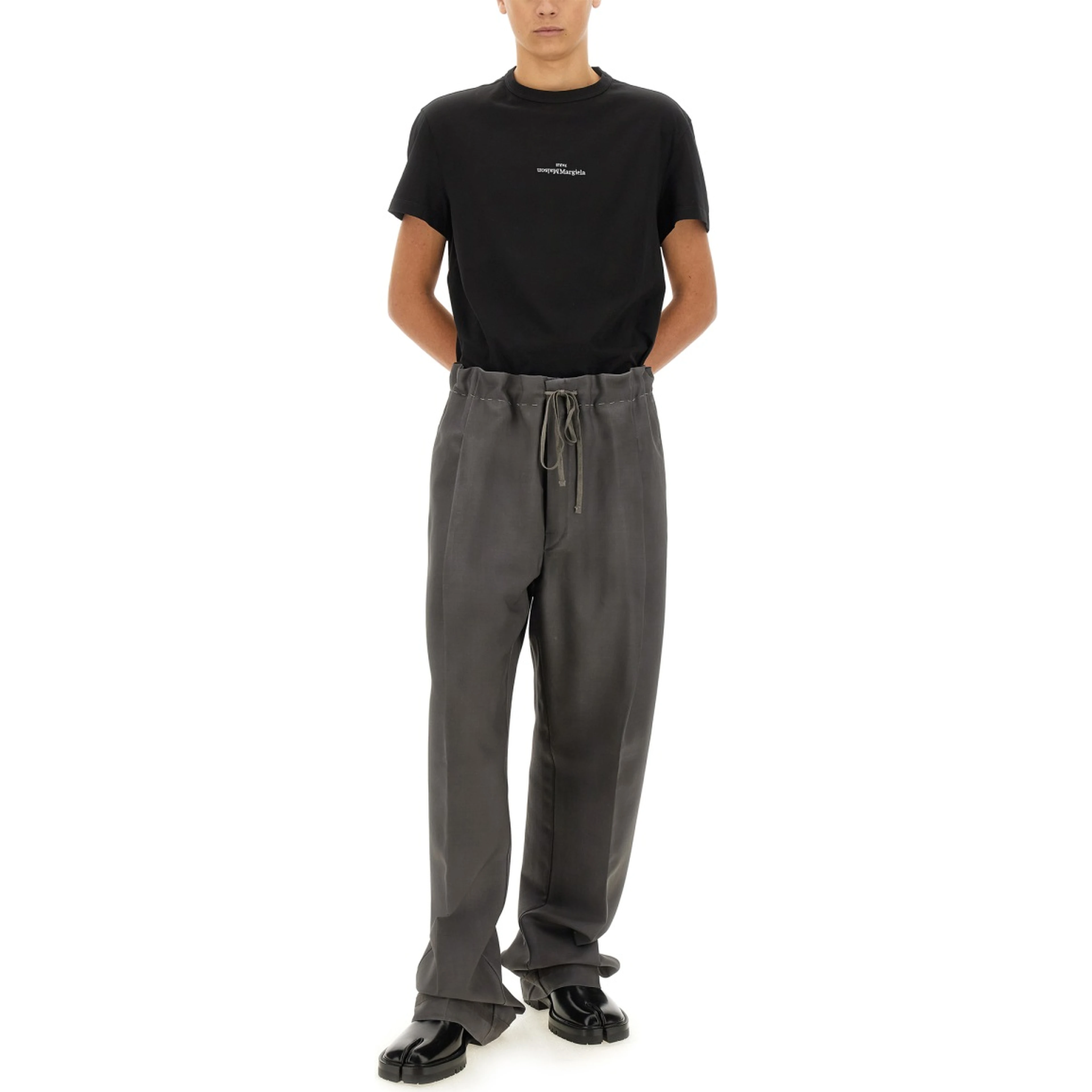 WOOL AND MOHAIR PANTS