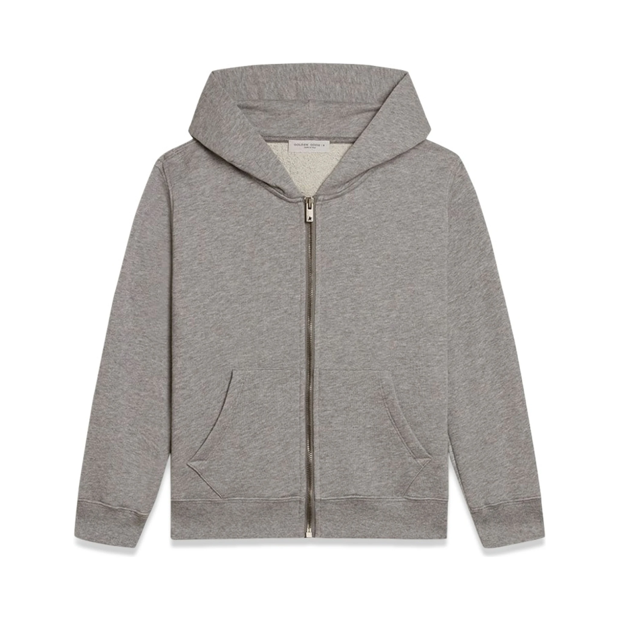 journey/ boy's zipped sweatshirt hoodie/ melange cotton stolen from golden print