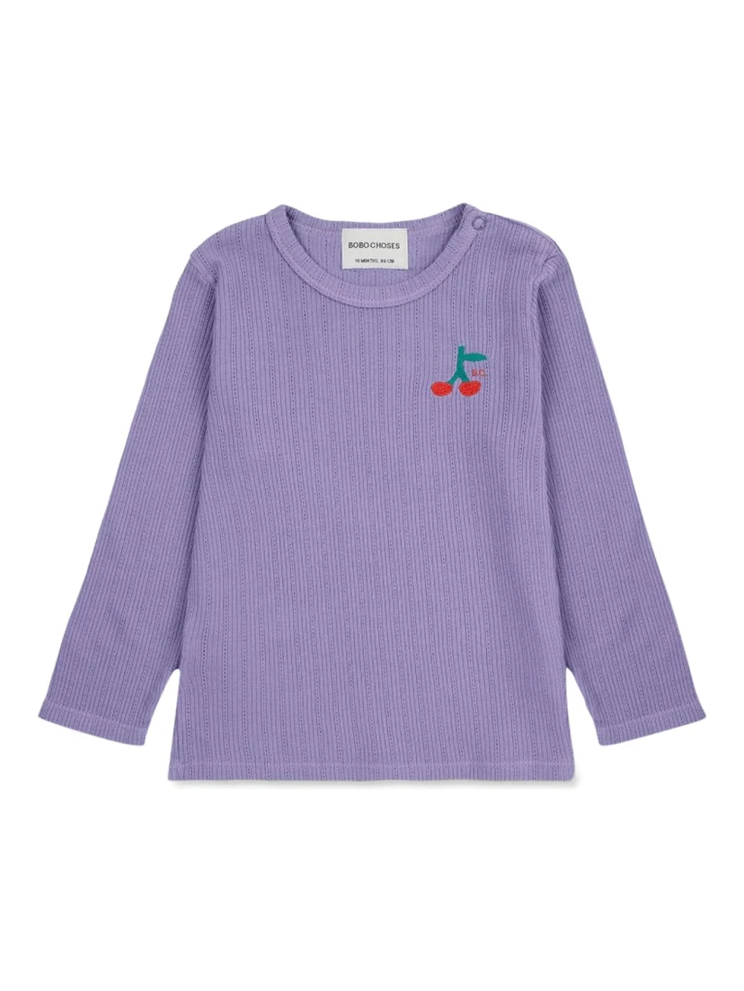 baby cherry long sleeve tight t-shirt
