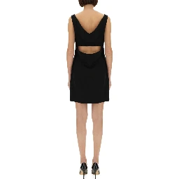 CREPE AND SATIN DRESS