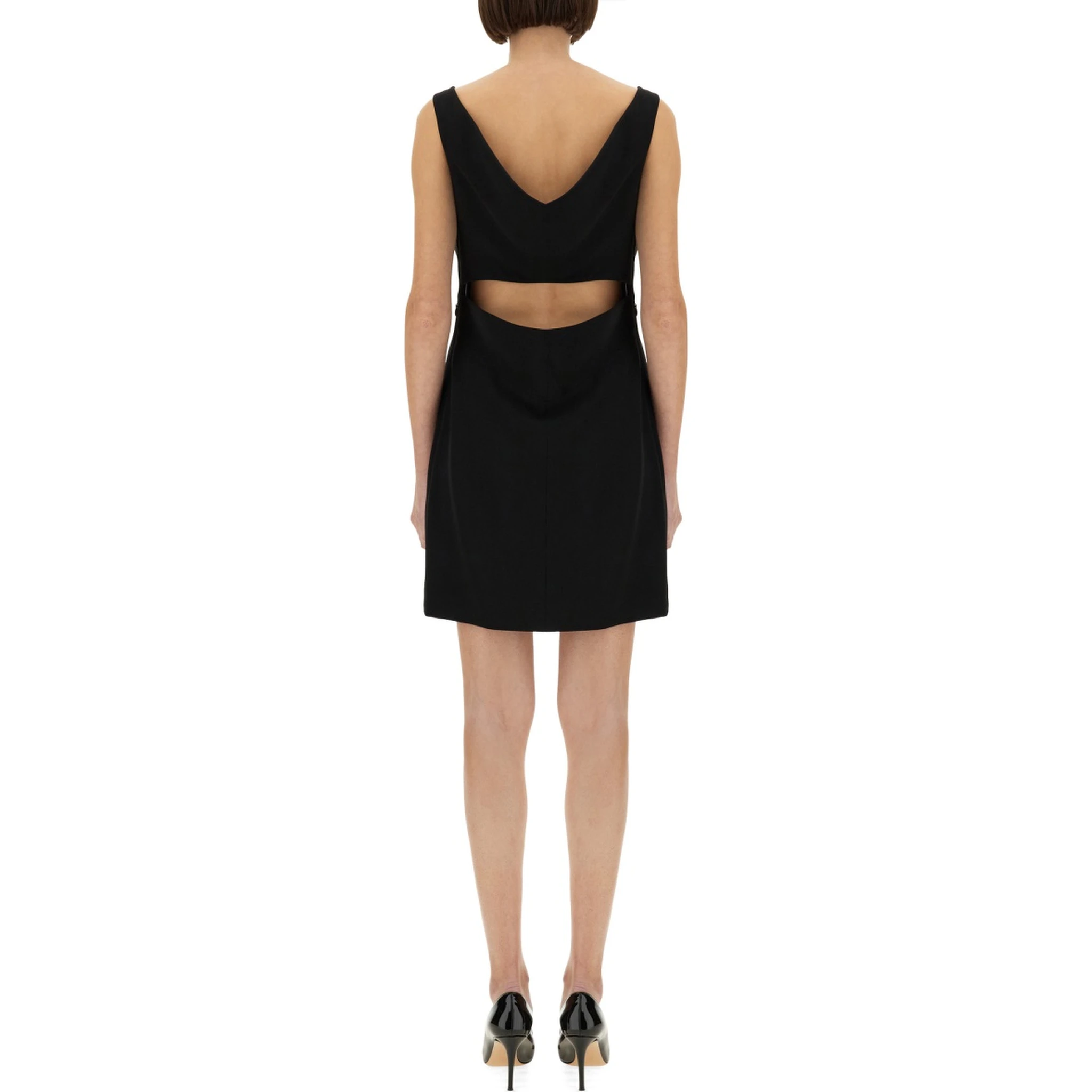 CREPE AND SATIN DRESS