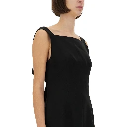 CREPE AND SATIN DRESS