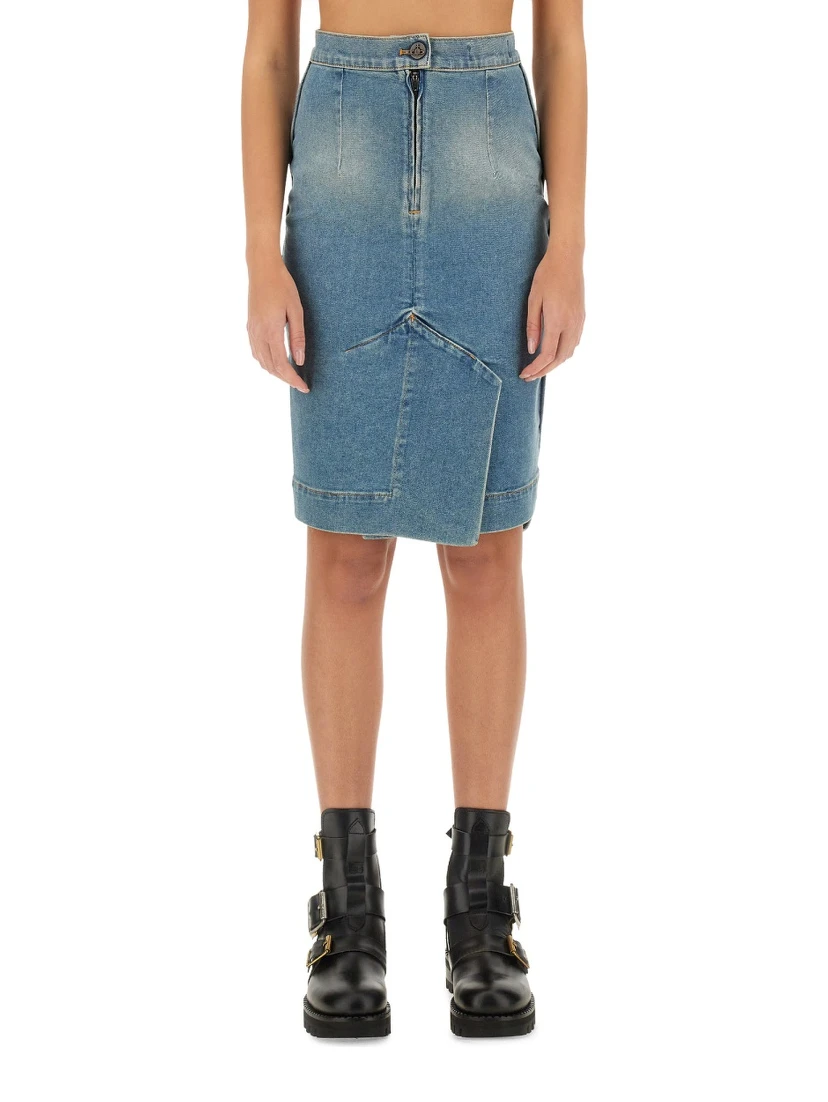 DENIM MIDI SKIRT