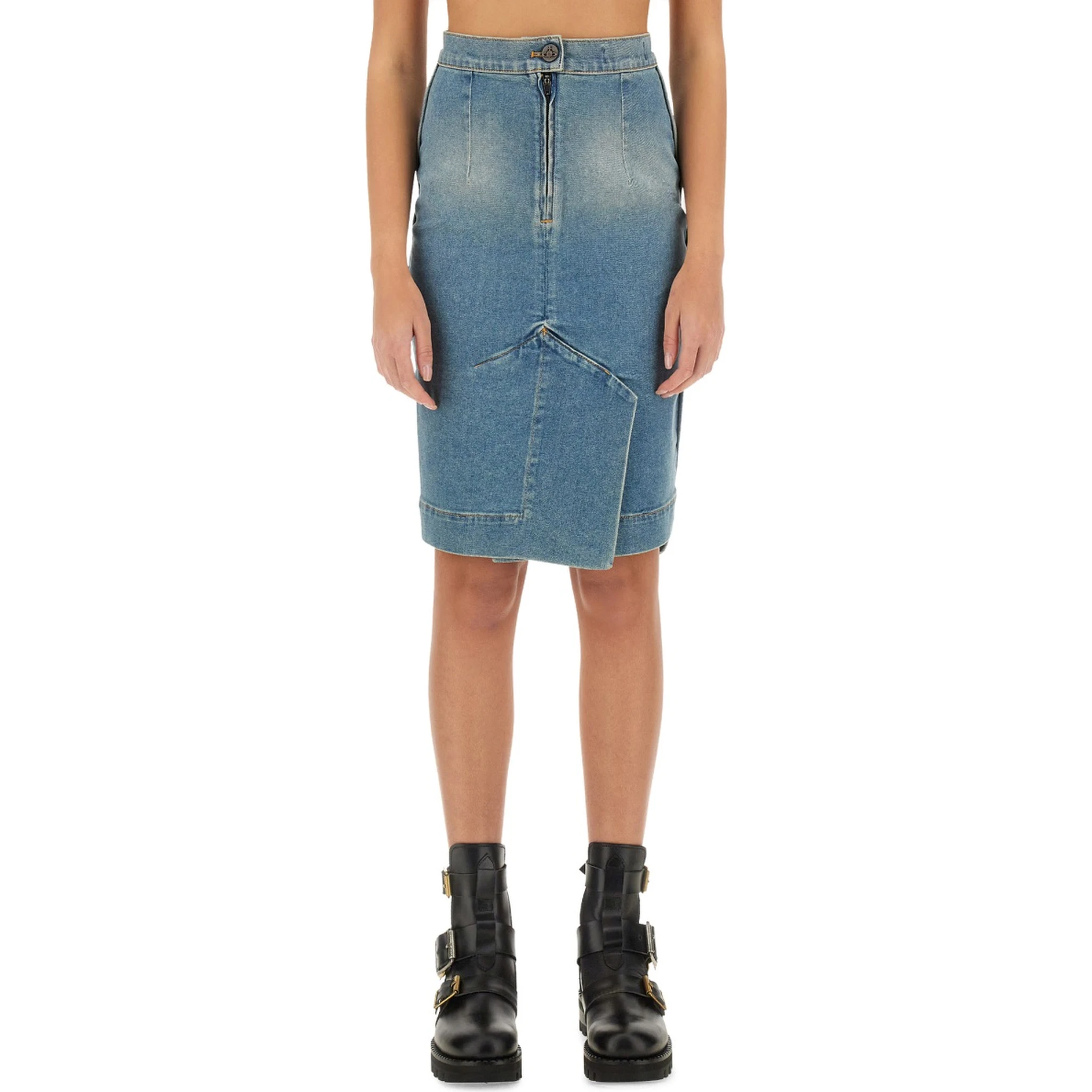 DENIM MIDI SKIRT
