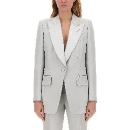 SINGLE-BREASTED TUXEDO JACKET "BIANCA"