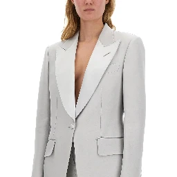 SINGLE-BREASTED TUXEDO JACKET "BIANCA"