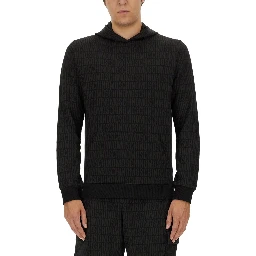 SWEATSHIRT WITH ALL OVER LOGO