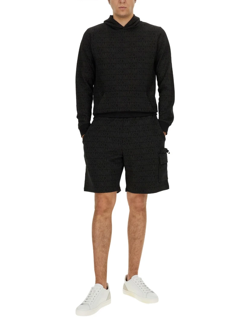SWEATSHIRT WITH ALL OVER LOGO