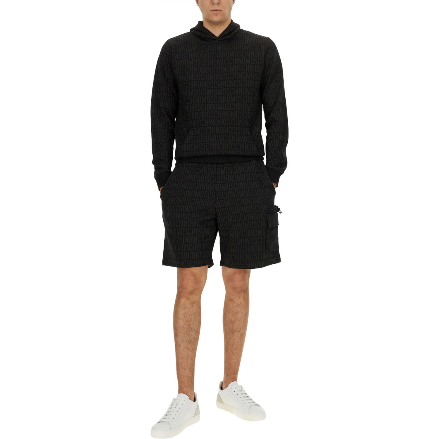 SWEATSHIRT WITH ALL OVER LOGO