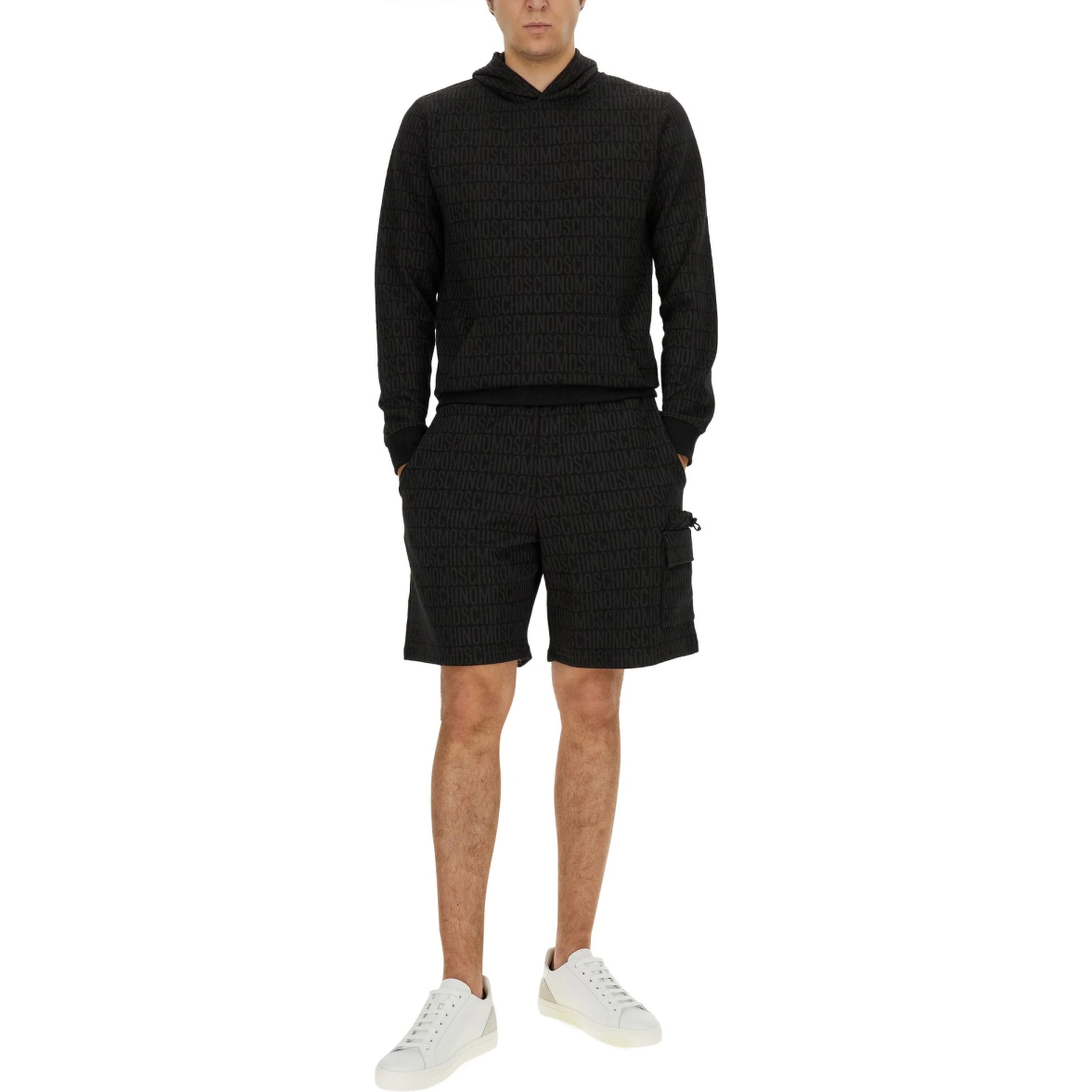SWEATSHIRT WITH ALL OVER LOGO