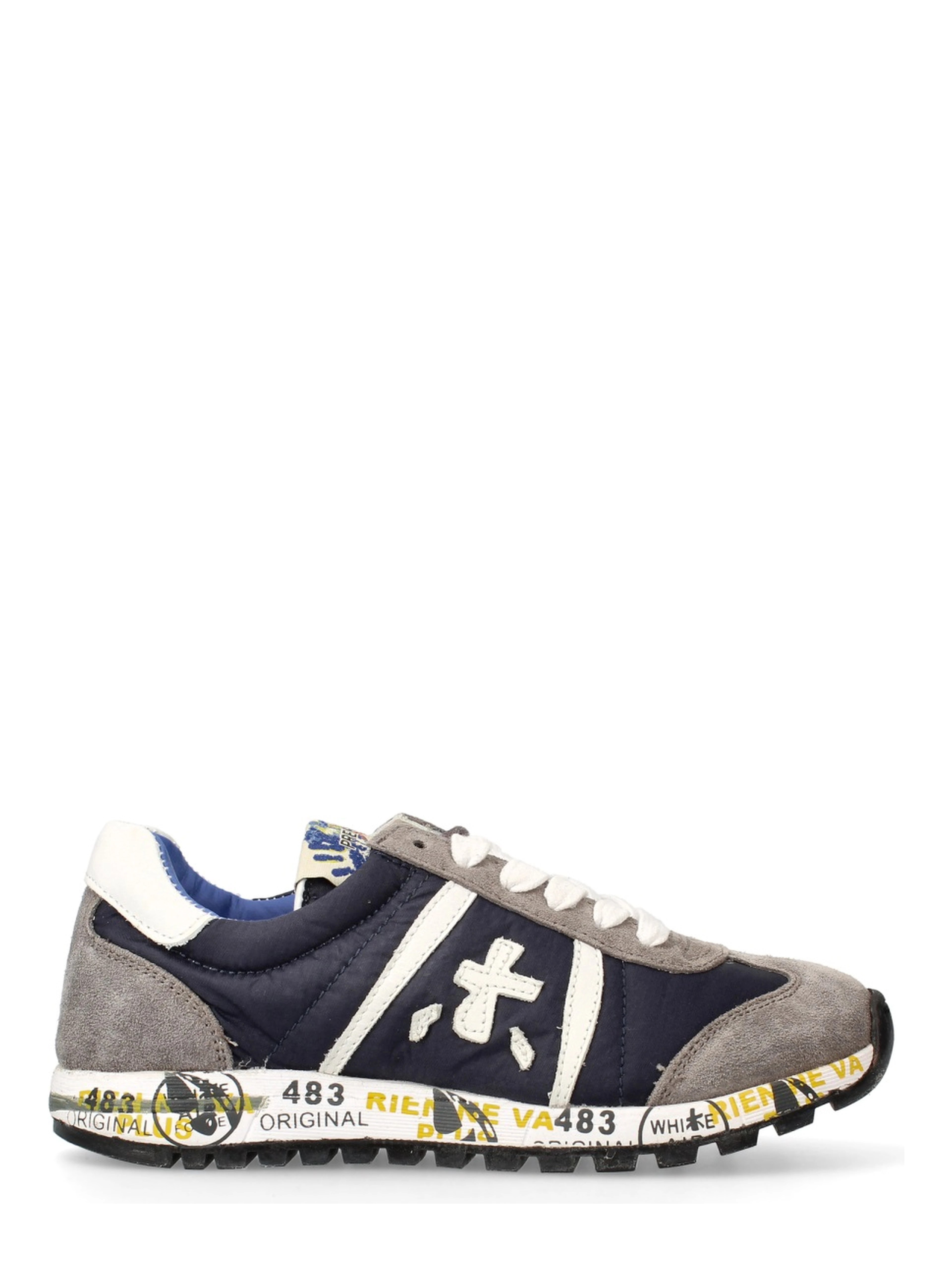 LEATHER AND FABRIC SNEAKER