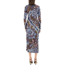 VELVET JACQUARD TULLE DRESS