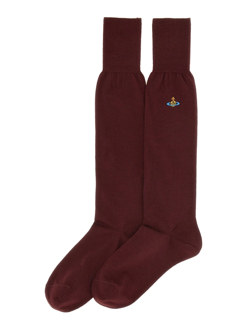 HIGH SOCKS WITH ORB EMBROIDERY