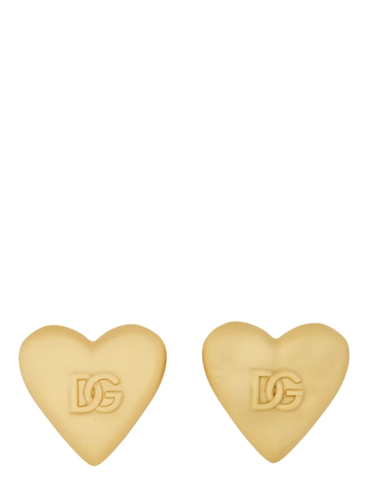HEART EARRINGS WITH DG LOGO