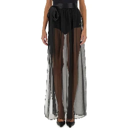 SILK CHIFFON LONG SKIRT