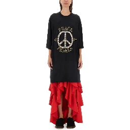 PEACE & PEARLS COTTON INTERLOCK DRESS