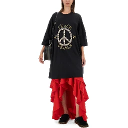 PEACE & PEARLS COTTON INTERLOCK DRESS