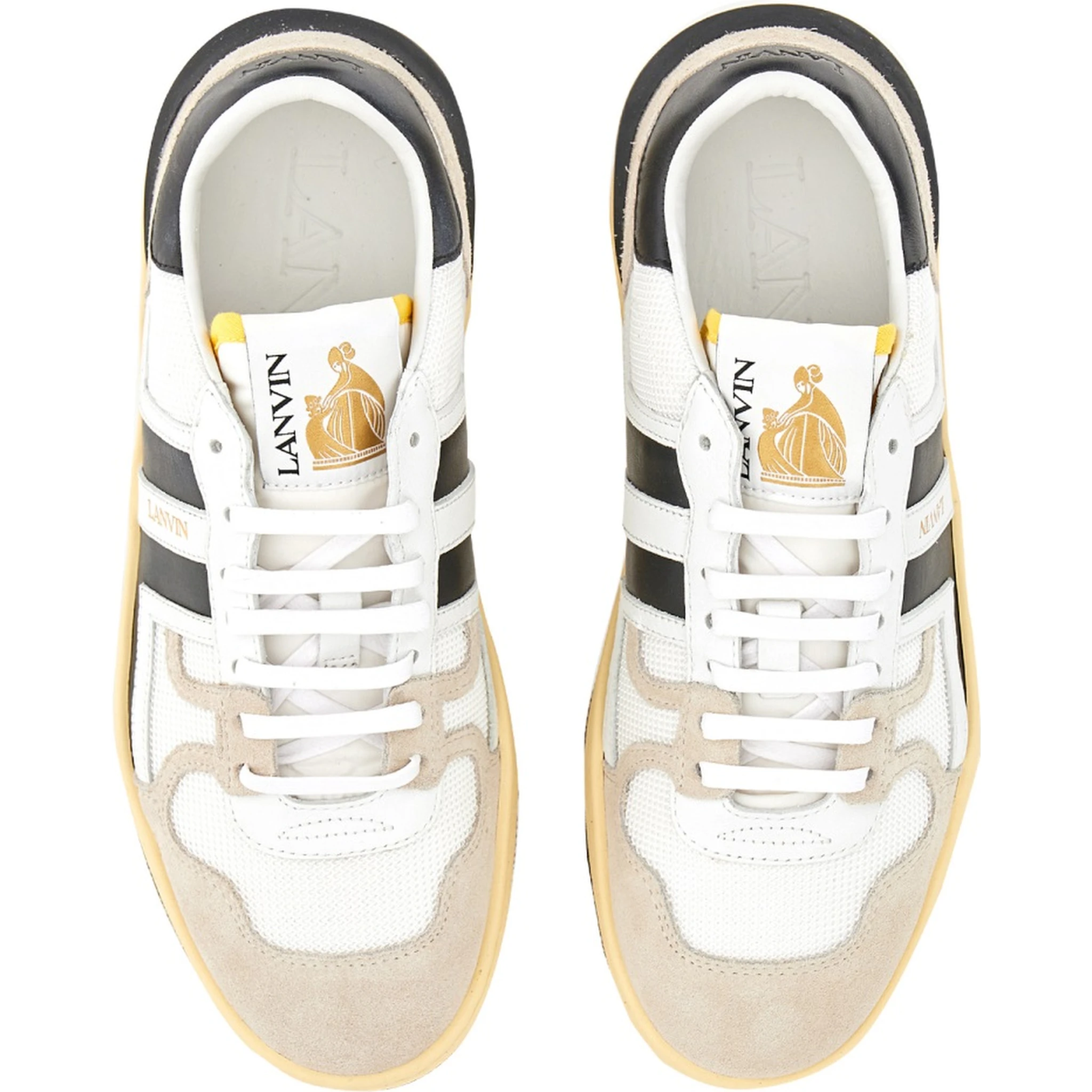 MESH, SUEDE AND NAPPA LEATHER SNEAKER