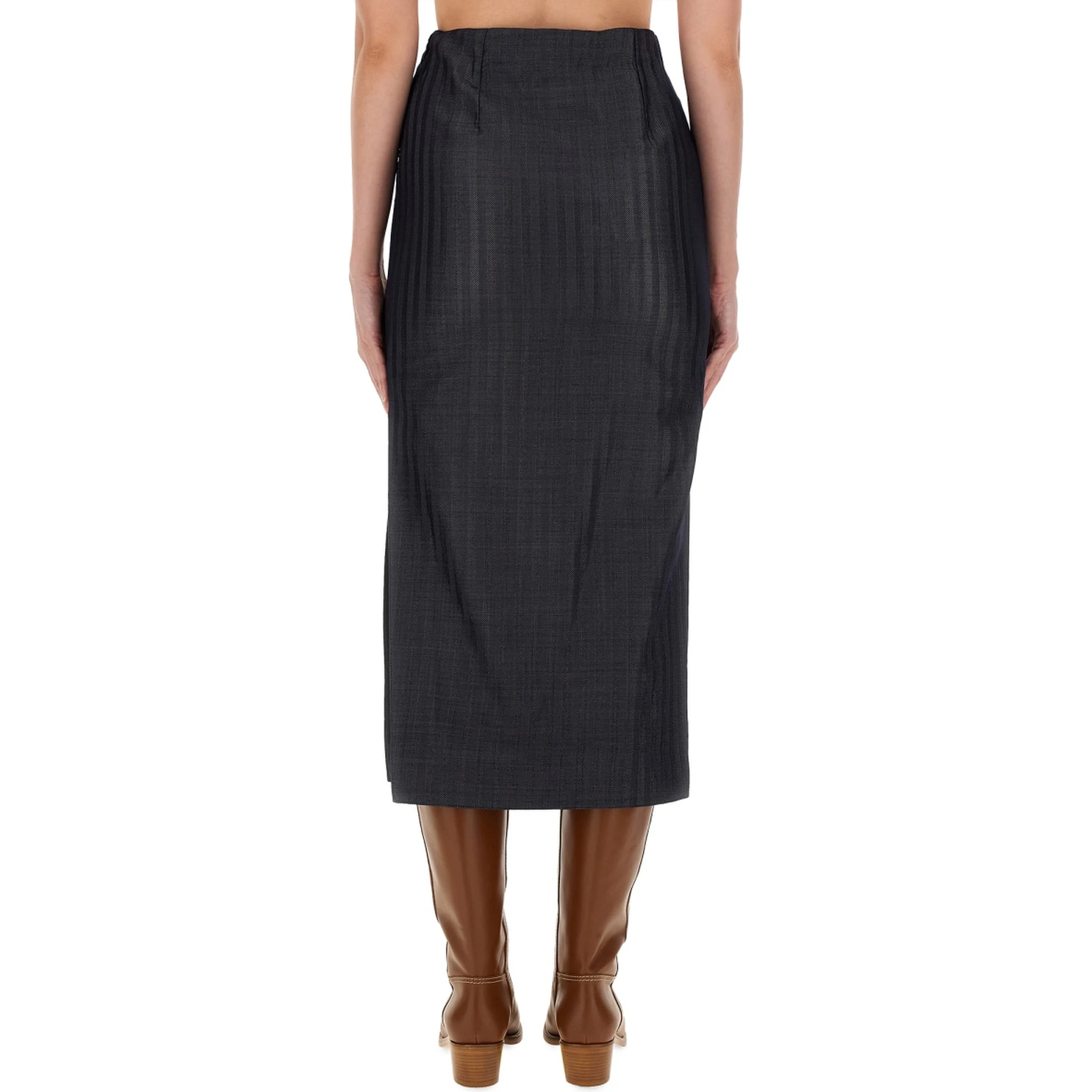WOOL BLEND PENCIL SKIRT