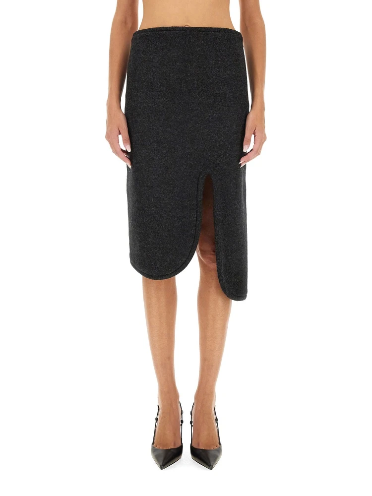 PADDED SKIRT WITH TUBE DETAIL