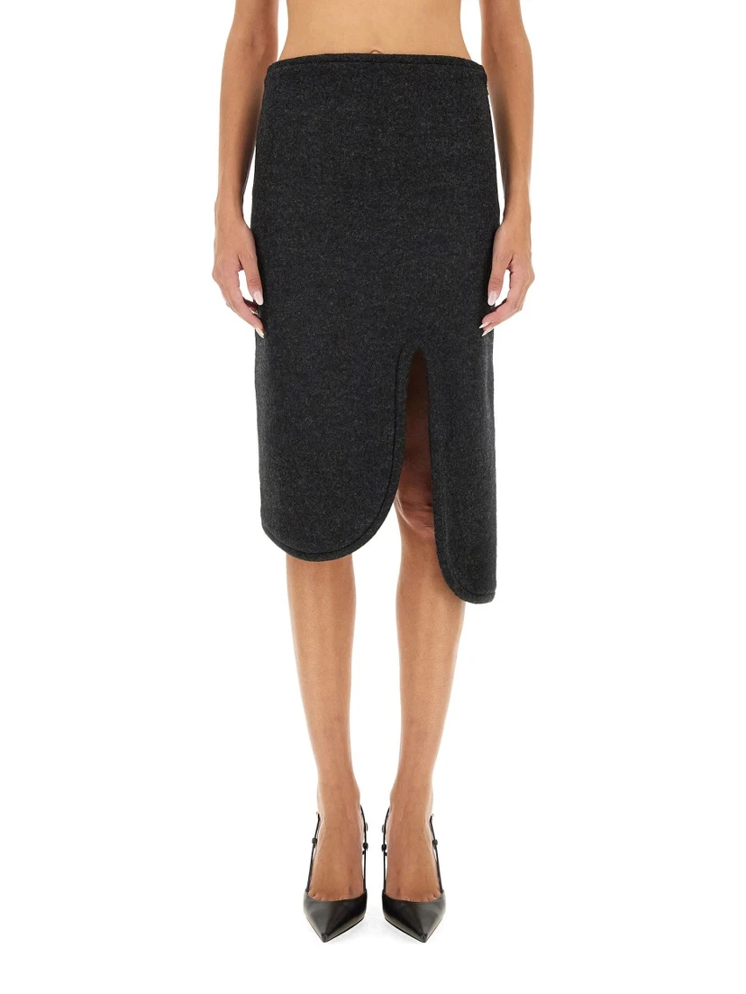 PADDED SKIRT WITH TUBE DETAIL