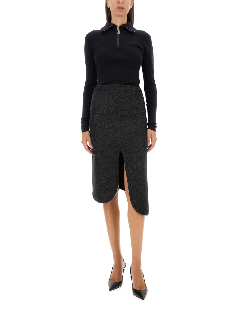 PADDED SKIRT WITH TUBE DETAIL