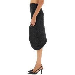 PADDED SKIRT WITH TUBE DETAIL
