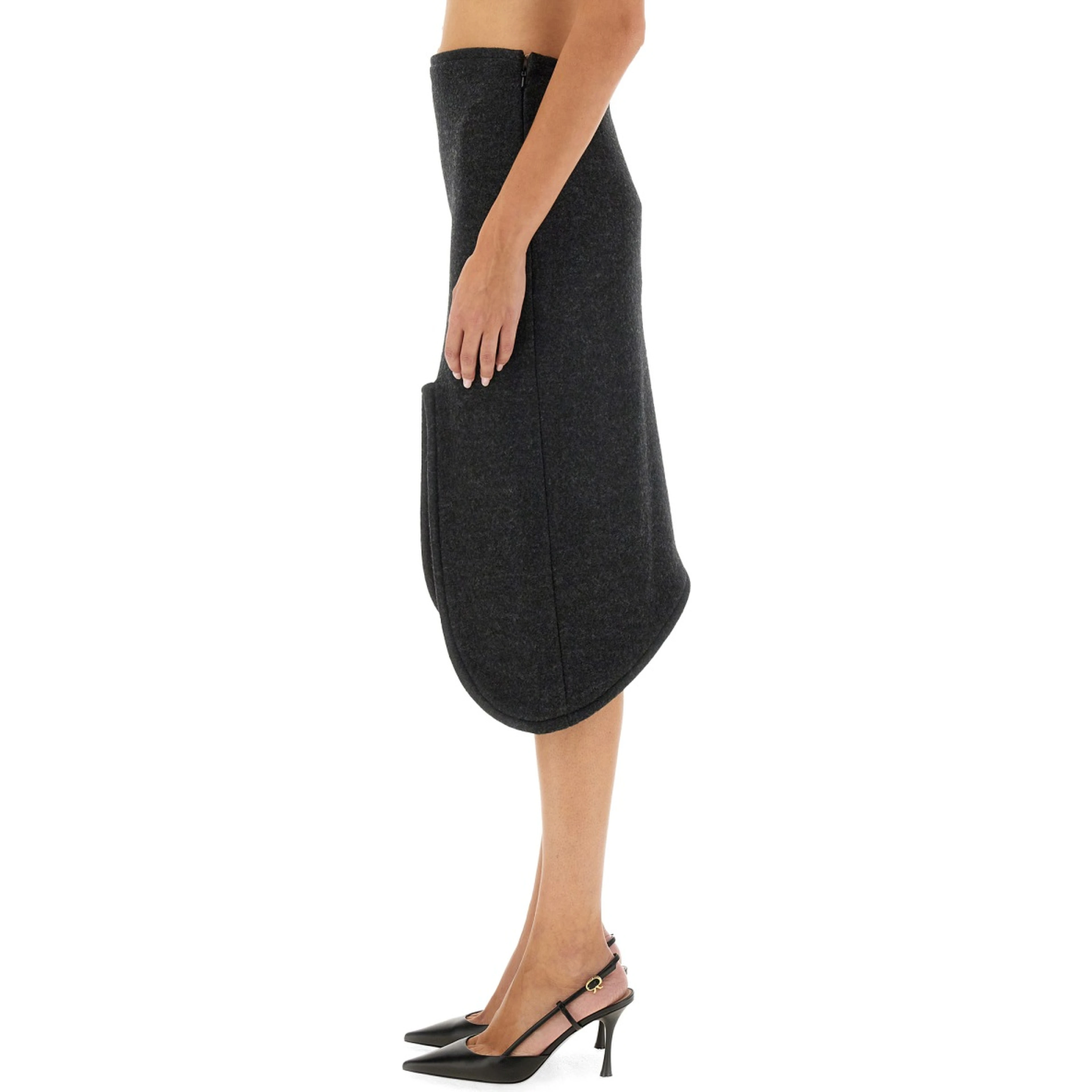 PADDED SKIRT WITH TUBE DETAIL