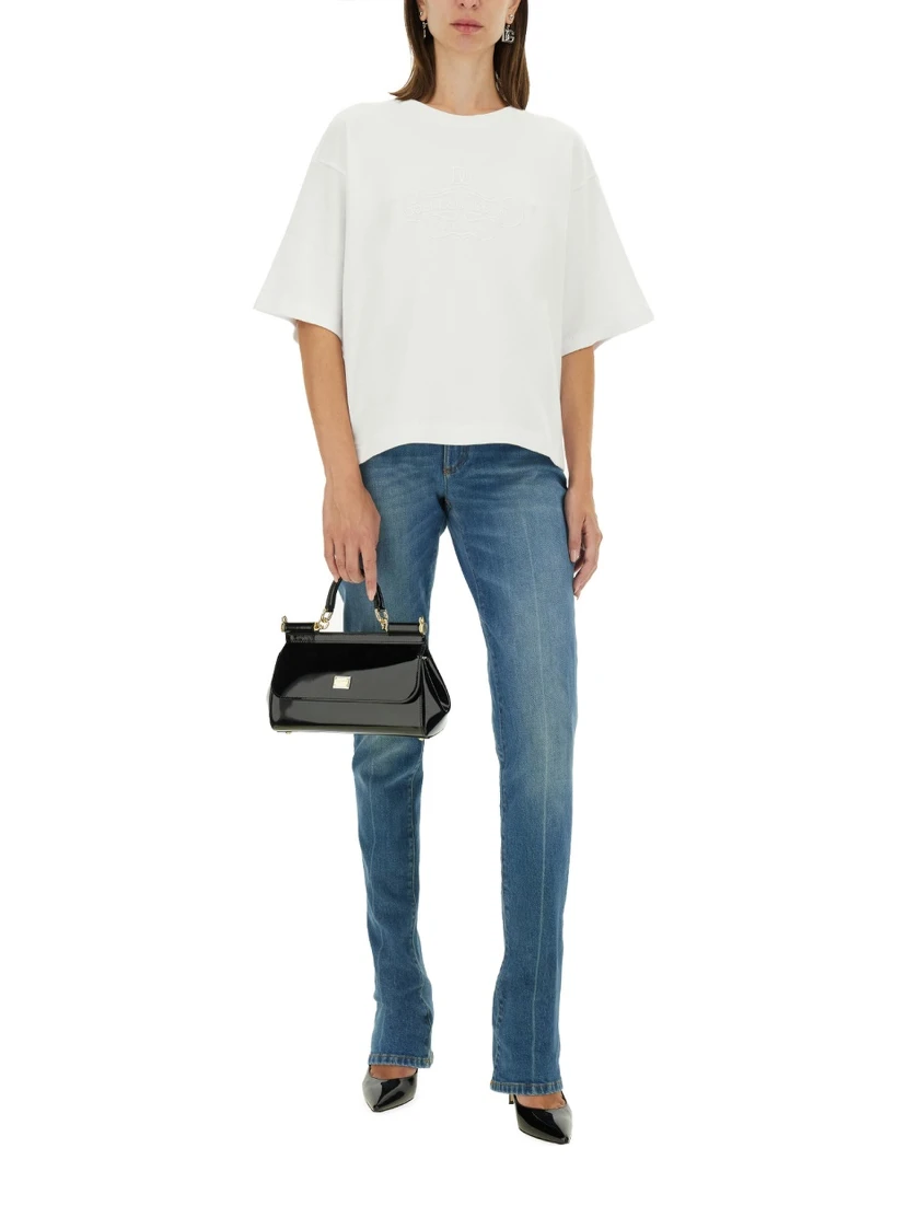 T-SHIRT WITH LETTERING LOGO