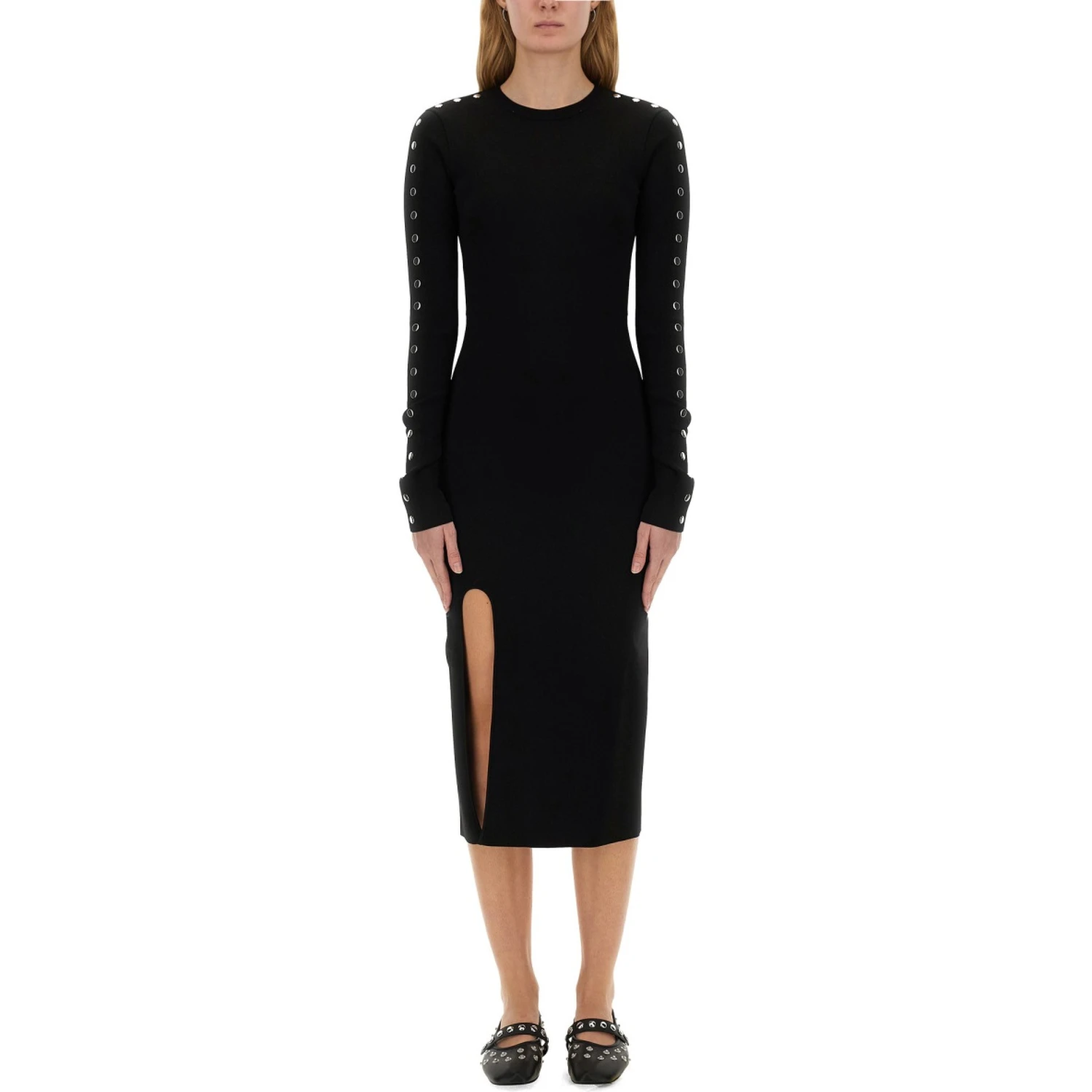 MIDI DRESS WITH SLIT