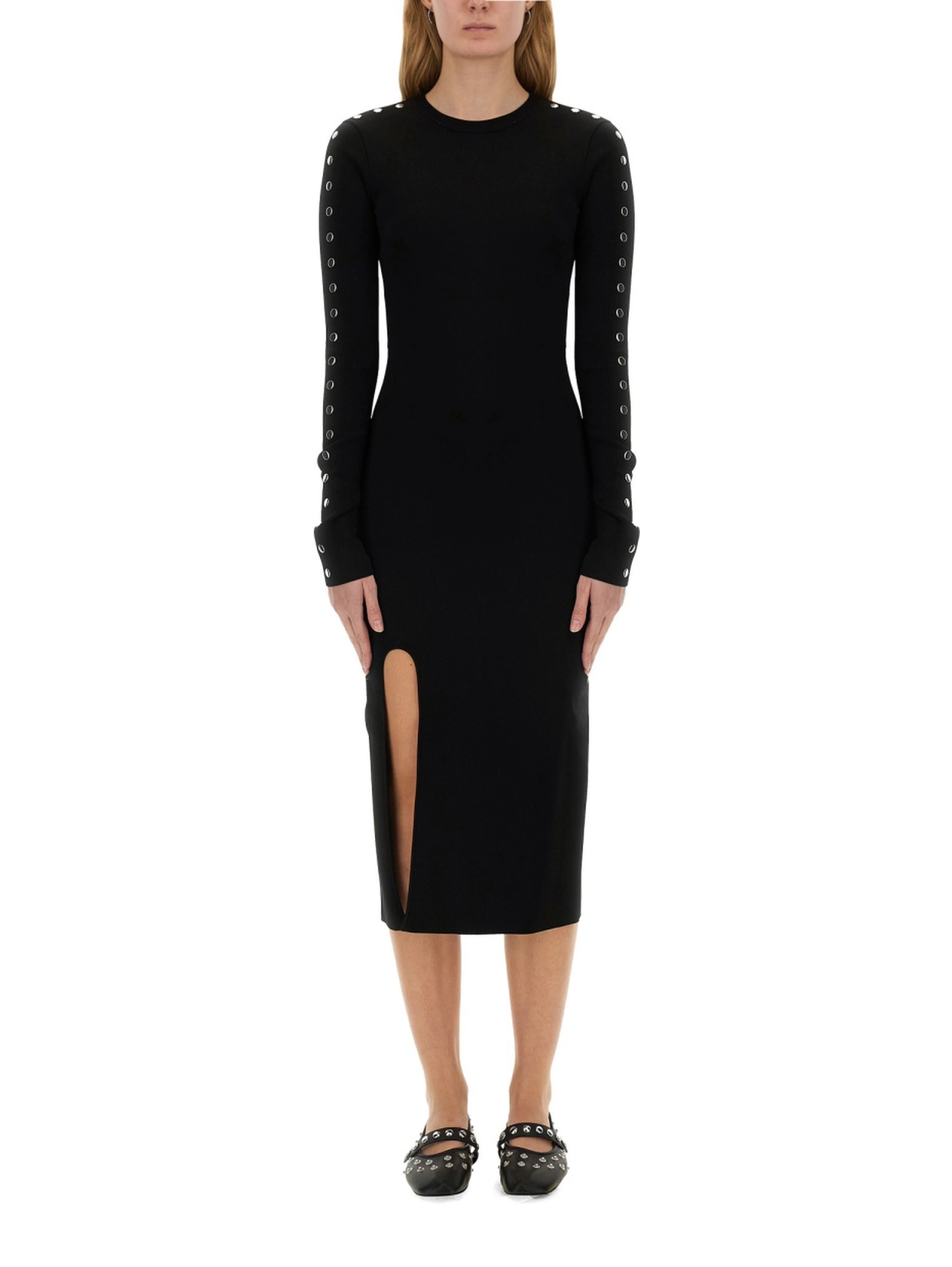 MIDI DRESS WITH SLIT