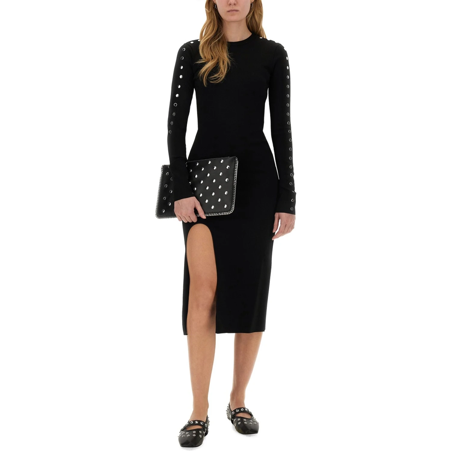 MIDI DRESS WITH SLIT