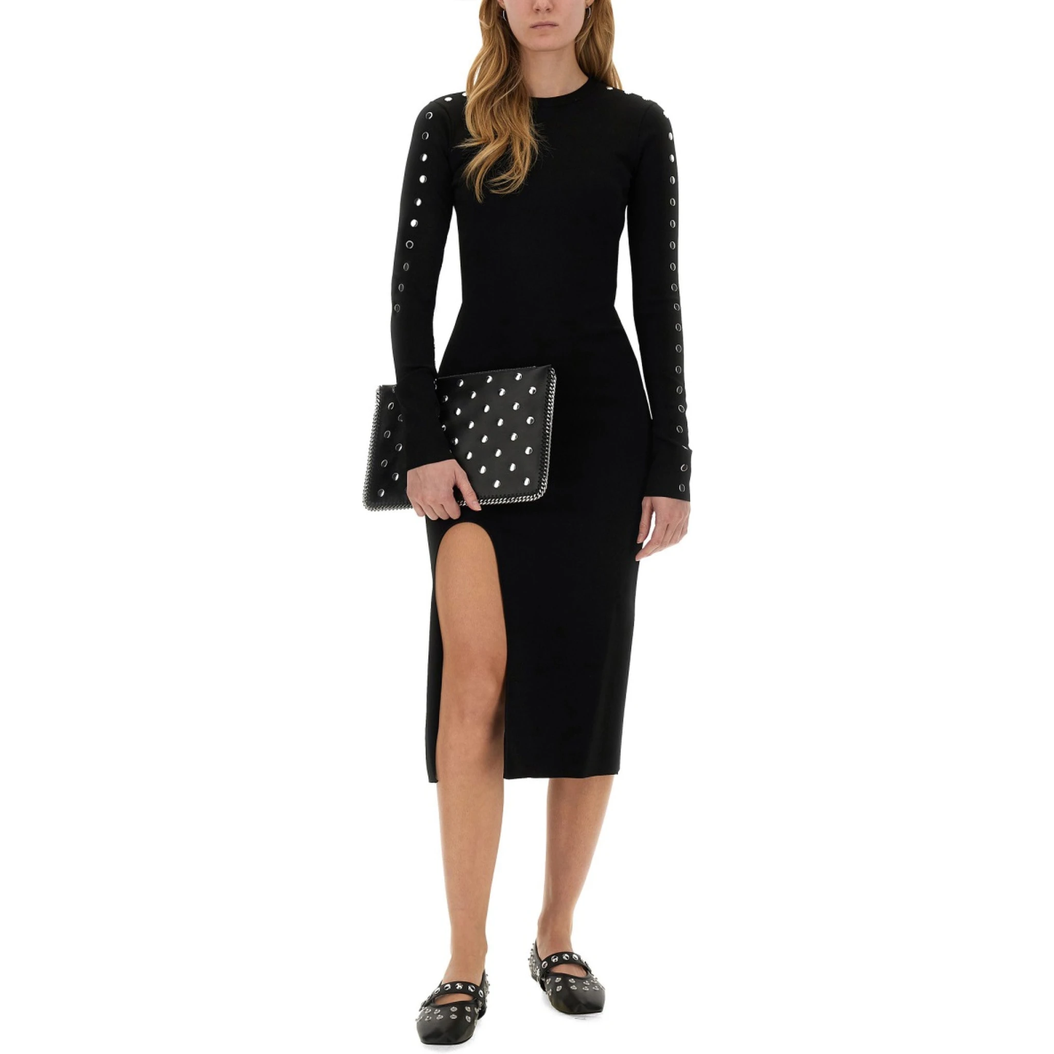 MIDI DRESS WITH SLIT